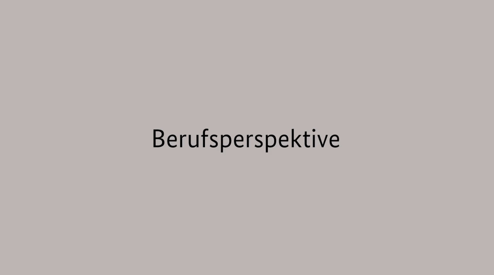 Screenshot Berufsperspektive